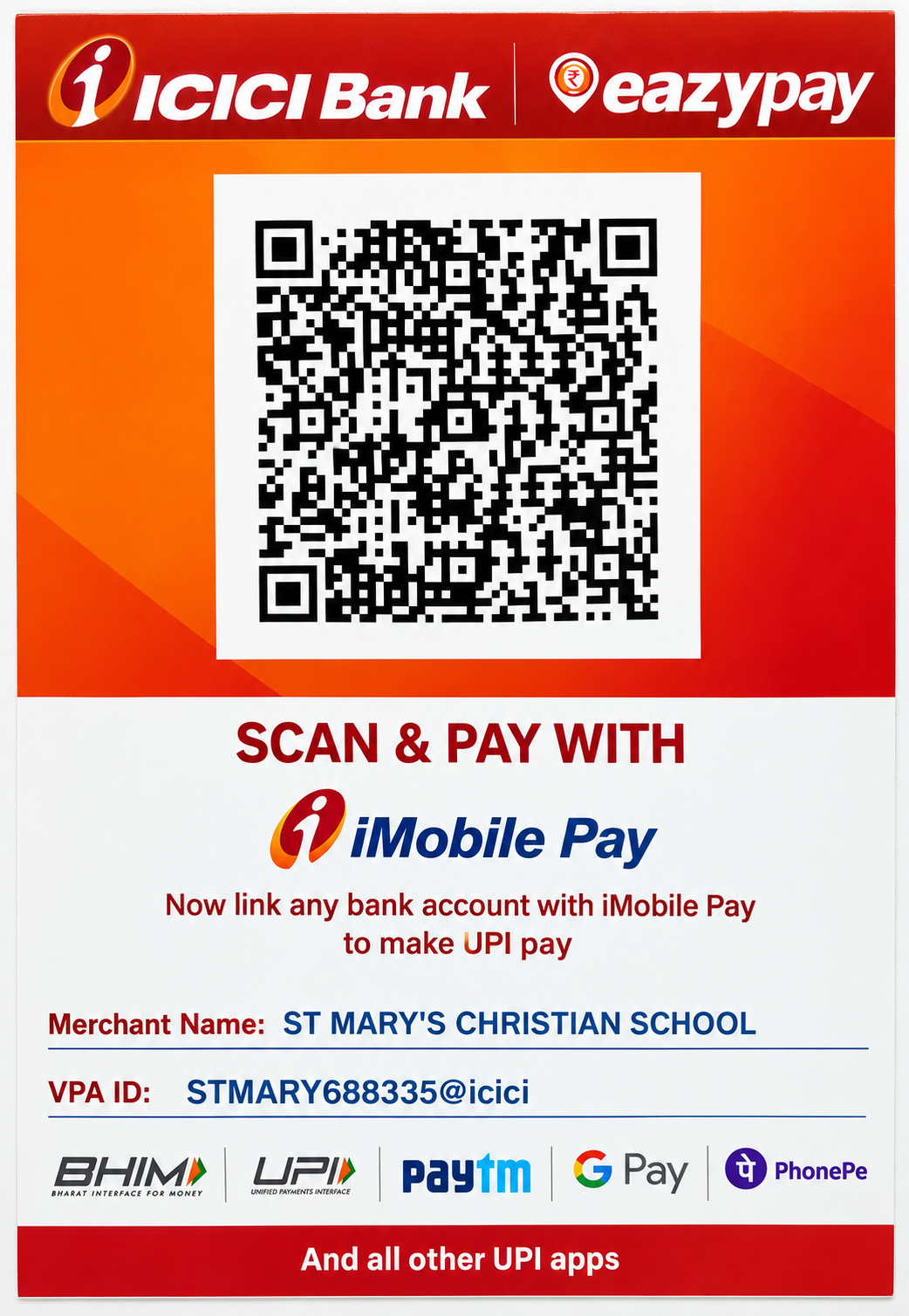 School Payment QR Code